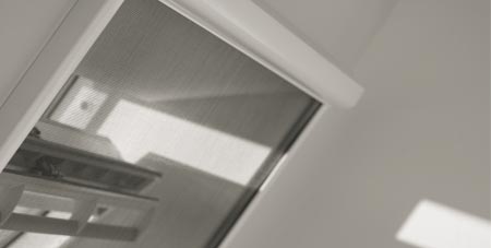 VELUX insect screen, close up open window